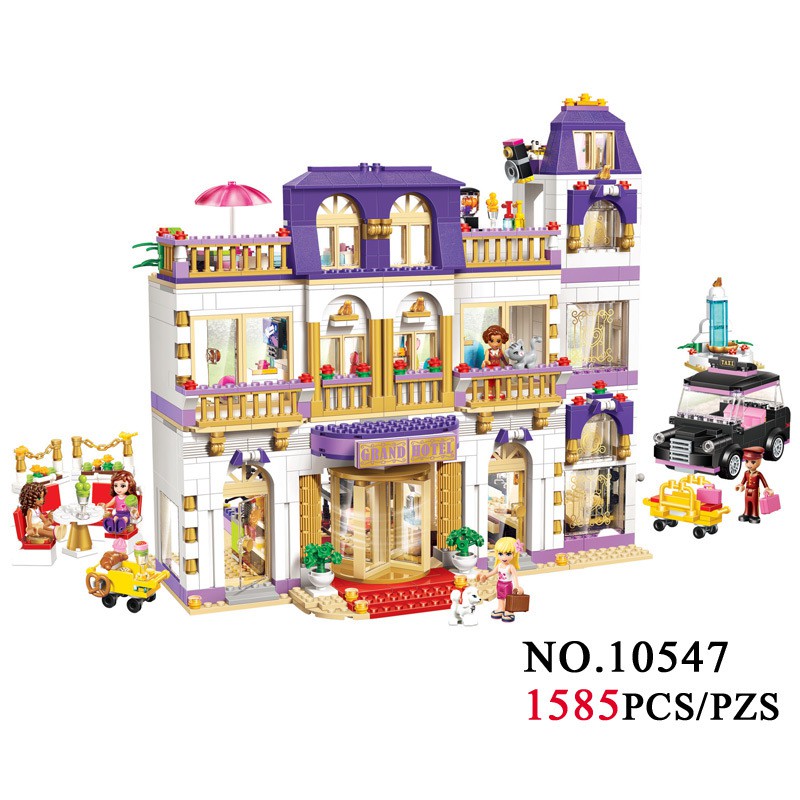 Lắp ráp mô hình friends bela 10547 Khách Sạn Lớn Hồ Trái Tim