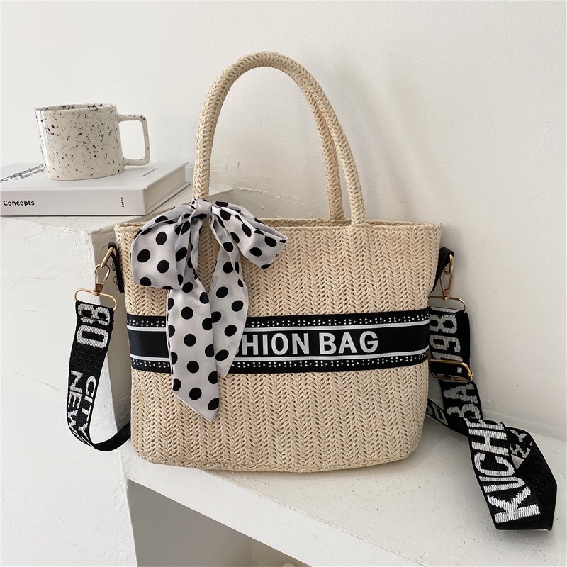 Túi Cói Dorio Kèm Khăn Bi