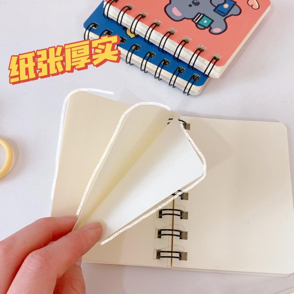 Sổ Cầm Tay Ghi Chú Lò Xo Mini Mẫu Thú Cưng Dễ Thương Kích Thước A7