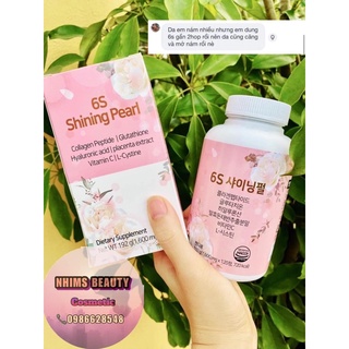 Viên ngậm hủy nám trắng da Shining pearl 6s Hàn - vị đào