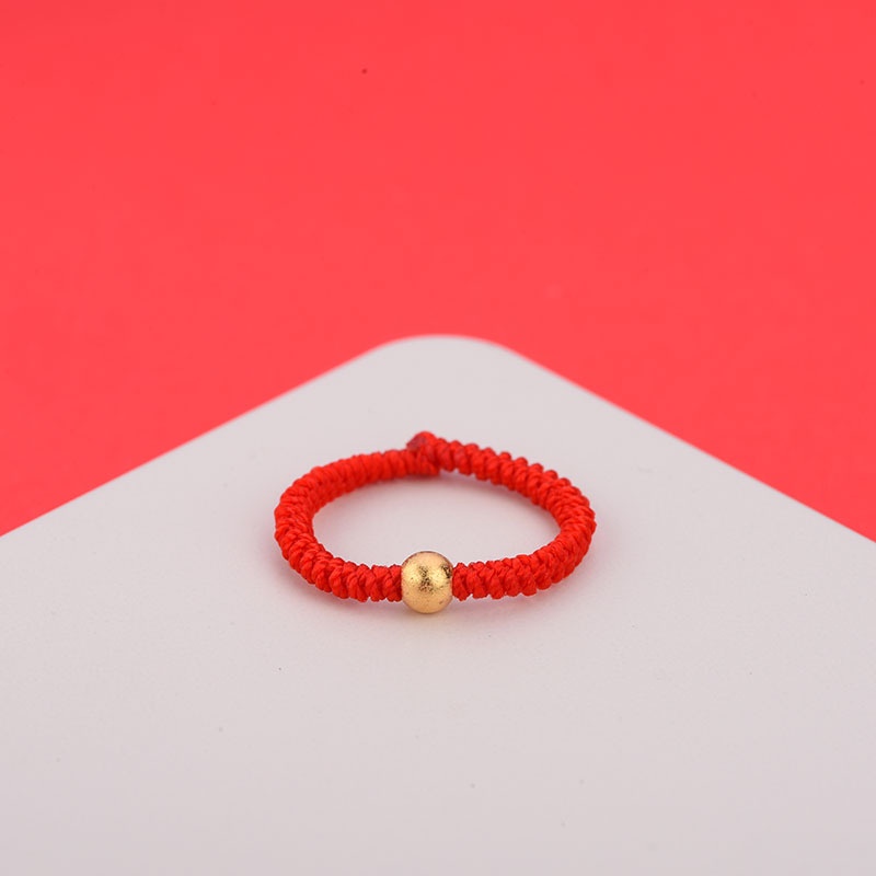 Vòng Tay Bện Dây Đỏ/Đen May Mắn Đính Hạt Nhiều Màu Thời Trang Cho Nam Nữ