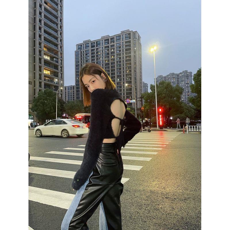 ❦✠✒Áo Sweater Nữ Tay Dài Hở Vai Thời Trang Thu Đông Mới 2021