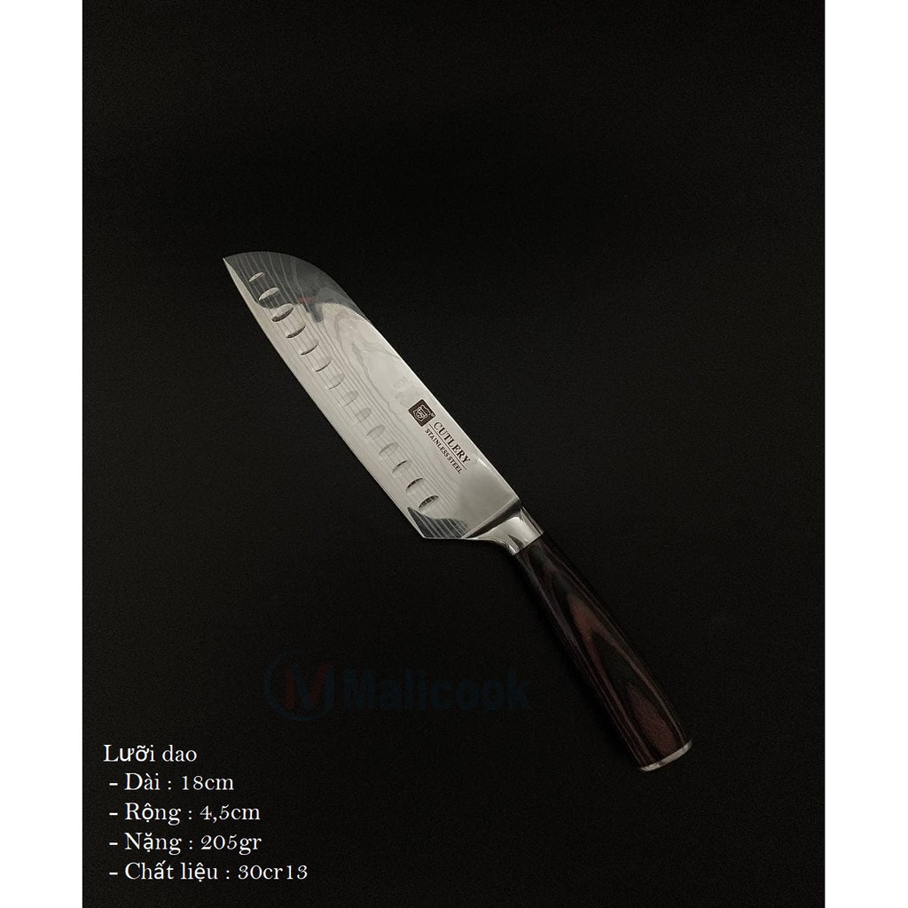 Dao bếp Nhật Bản Cutlery hoa văn Damascus sắc bén, cao cấp [XẢ KHO, FREESHIP]