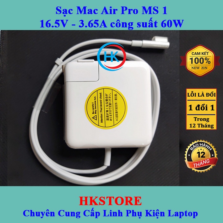 Sạc Macb00k Air Pro 60W magsafe1 16.5V-3.65A Macb00k A1237 A1244 A1304 A1369 A1370 A1374 A1342 A1344 A1278 A1181 A1184