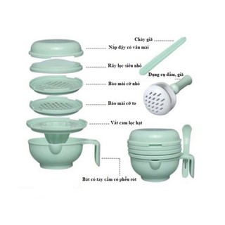 Bộ chế biến ăn dặm kiểu Nhật cho bé 9 dụng cụ