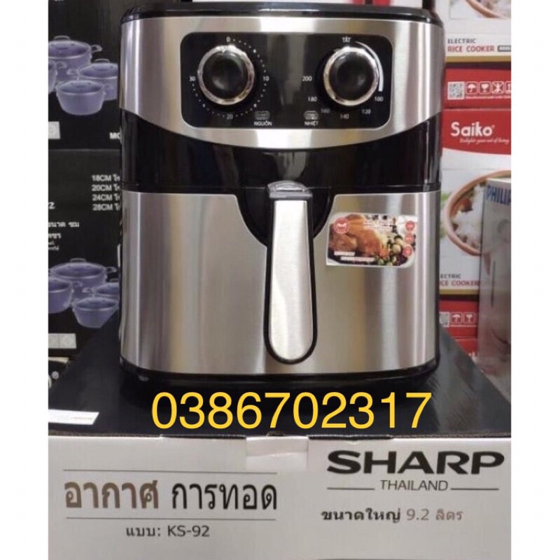 [Mã ELHADEV giảm 4% đơn 300K] ☘️Nồi Chiên Không Dầu Sharp KS92 Dung Tích 9,2L BIG SIZE