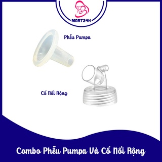 Combo phễu hút sữa pumpa / phụ kiện máy hút sữa và cổ nối rộng