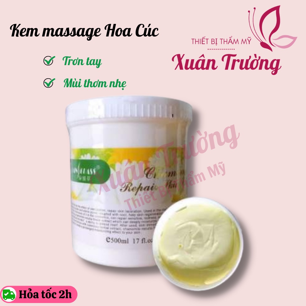 Kem massage mặt hoa cúc hũ 500g cho spa