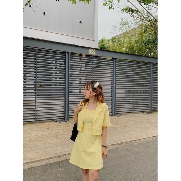 Váy dây/ Áo blazer/ Cả set