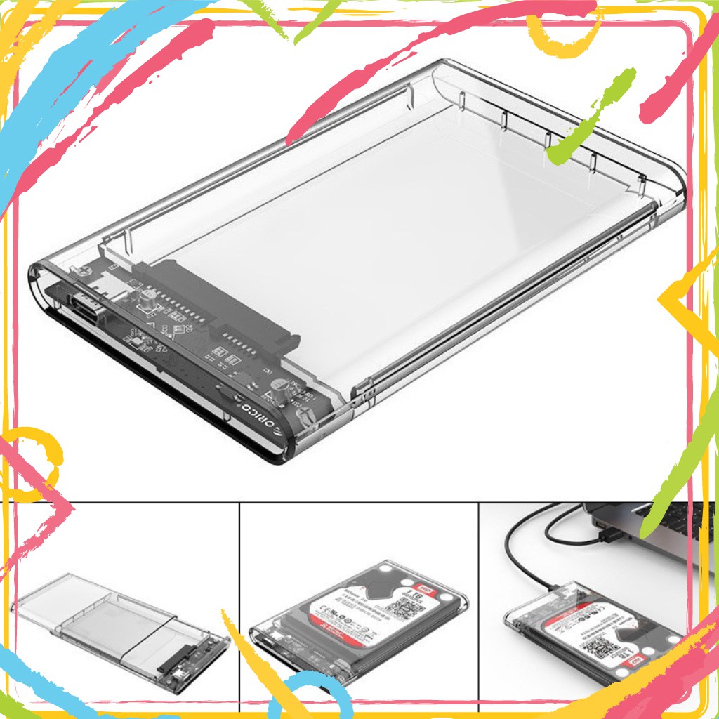 EW6 TYDB Hộp Ổ Cứng Hdd Box ORICO 2.5" 2139U3, USB 3.0 (trong suốt) - Bảo hành CHÍNH HÃNG 1 NĂM 44 EW | BigBuy360 - bigbuy360.vn
