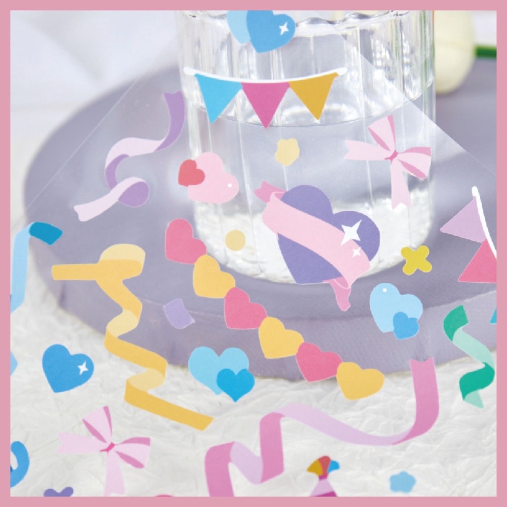 STICKER RUY BĂNG NHÃN DÁN TRANG TRÍ SIÊU XINH