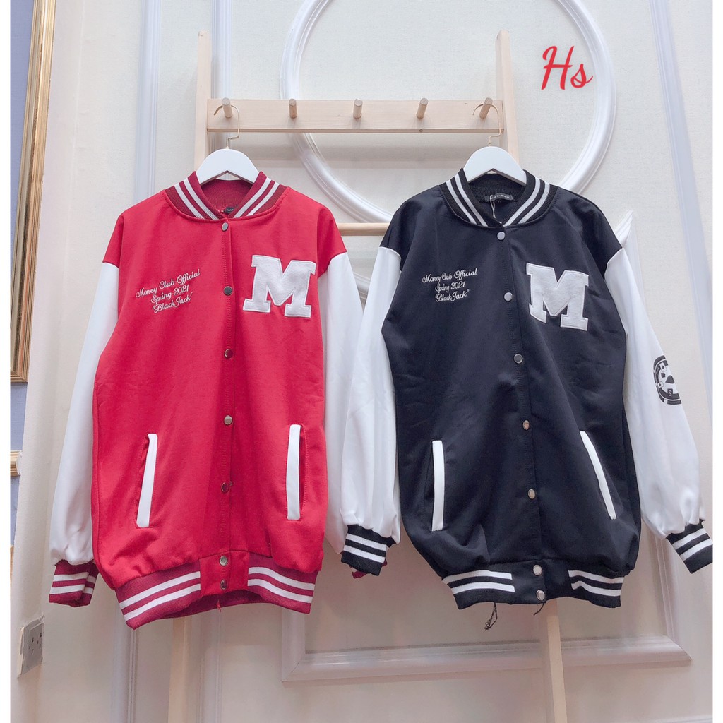 Áo Bomber Phối Chữ M Unisex Chất Liệu Nỉ Ngoại Daisy SP000438 | BigBuy360 - bigbuy360.vn