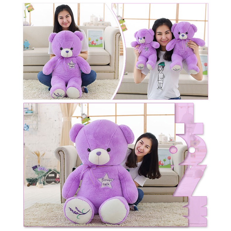 Đồ Chơi Gấu Teddy Nhồi Bông Màu Tím 30cm Có Mùi Thơm Làm Quà Tặng Sinh Nhật Cho Trẻ Em