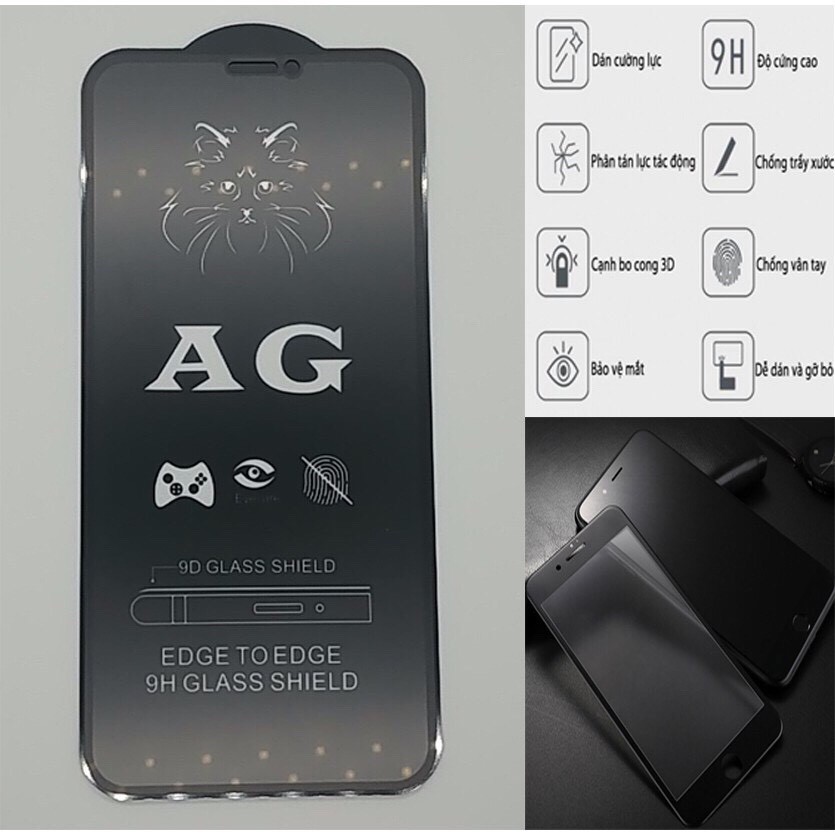 [CƯỜNG LỰC NHÁM] Kính Cường Lực Nhám Full Màn Chống Vân Tay Iphone 6/7/8/X/Xs/XsMax/11/12/12PROMAX | BigBuy360 - bigbuy360.vn