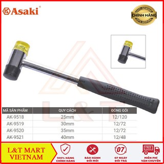 Búa nhựa asaki ak-9521 40 mm