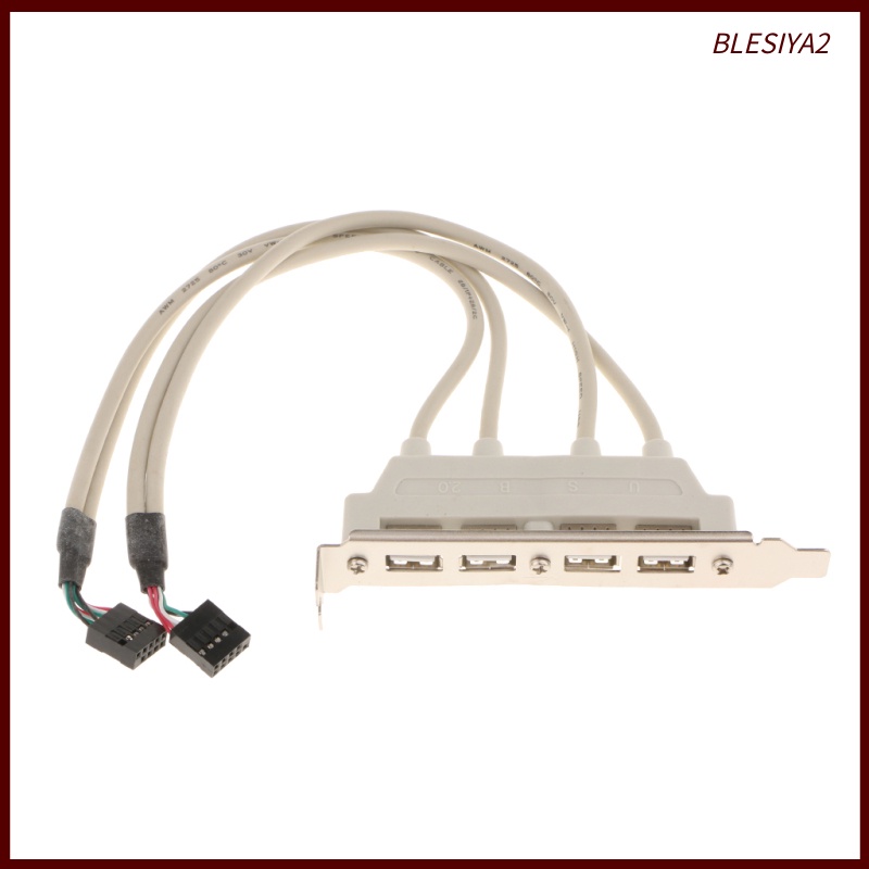 35cm USB 2.0 4-Port Back Panel Slot Bracket 10Pin Motherboard Header Cable
