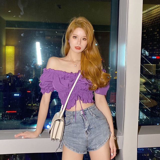 ÁO CROPTOP TRỄ VAI RÚM NGỰC (3 MÀU) | BigBuy360 - bigbuy360.vn