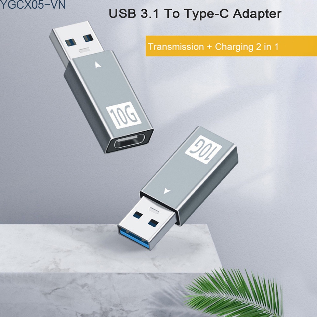 Đầu Chuyển Đổi Usb3.1 Sang Type-C 10 Gbps 5v 3a Bằng Hợp Kim Nhôm | BigBuy360 - bigbuy360.vn