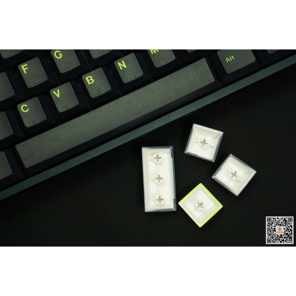 Keycap Toxic PBT profile Cherry in dyesub 129 nút cho bàn phím cơ layout 108/104/98/87/84/75/68/64/61