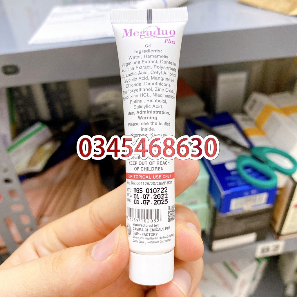 Gel giảm mụn và vết thâm Megaduo - Megaduo Plus Gel - 15g