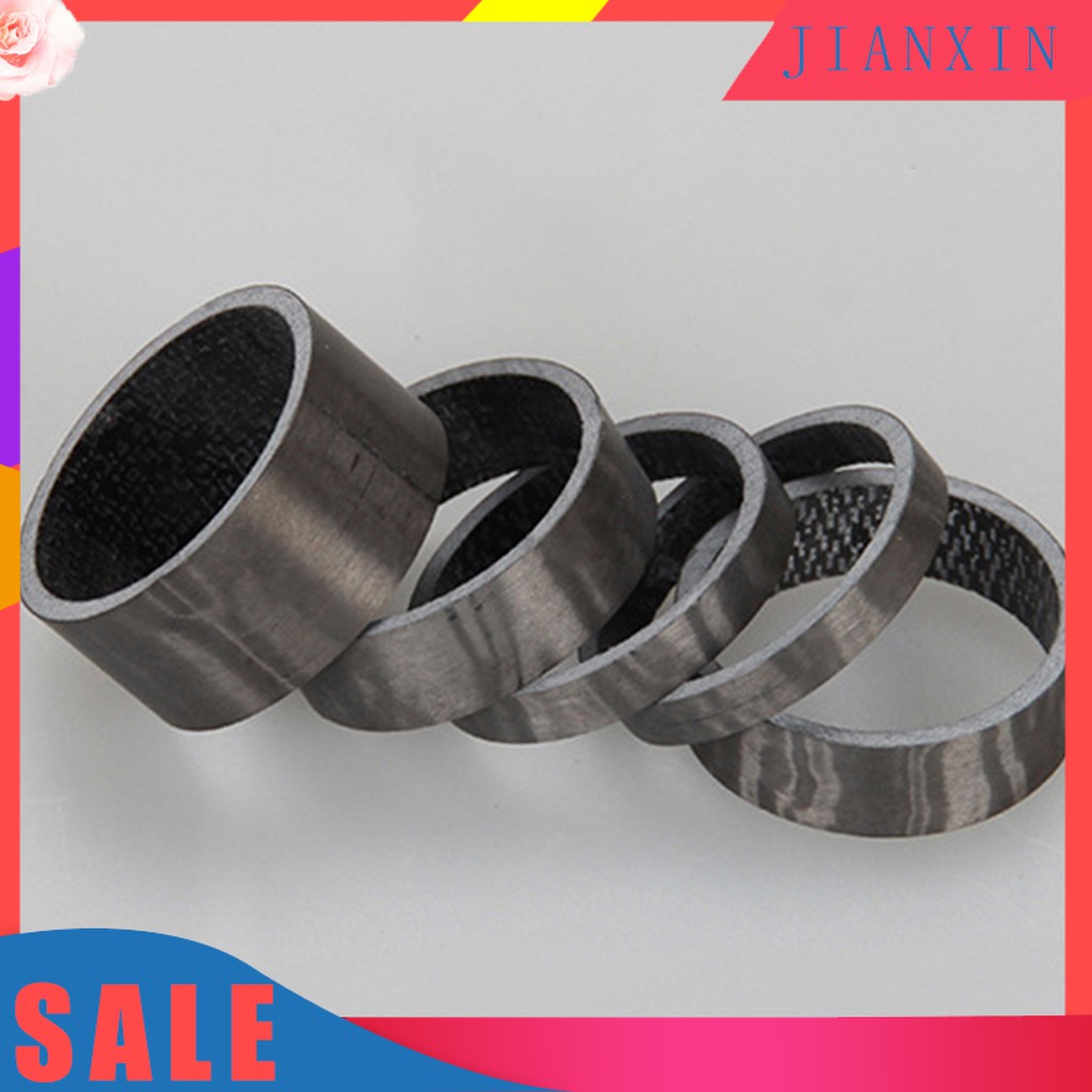5 Vòng Đệm Cổ Xe Đạp Bằng Sợi Carbon 5mm, 10mm,15mm