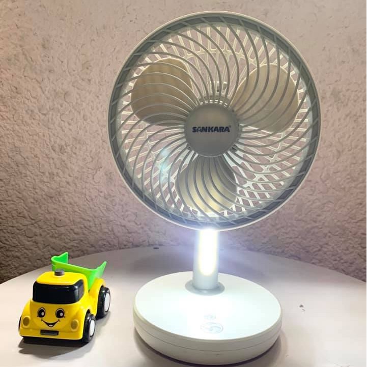 QUẠT TÍCH ĐIỆN SẠC KÈM ĐÈN SANKARA TD- 881 CÓ THỂ ĐẢO GIÓ | BigBuy360 - bigbuy360.vn