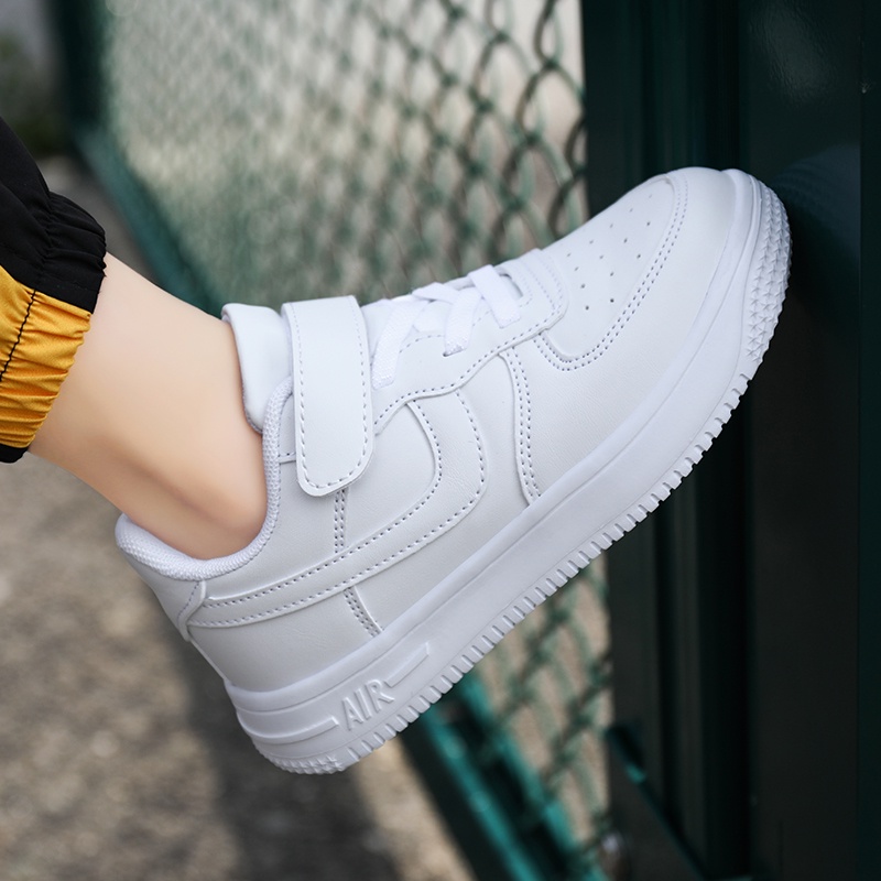 Giày Thể Thao Màu Trắng Plus Size 28-39 qq7O Cho Bé