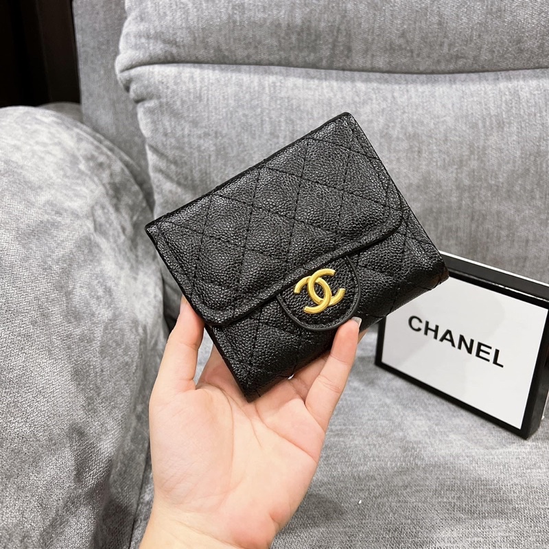 Ví nữ cầm tay trần trám gập 3 lần siêu nhiều ngăn