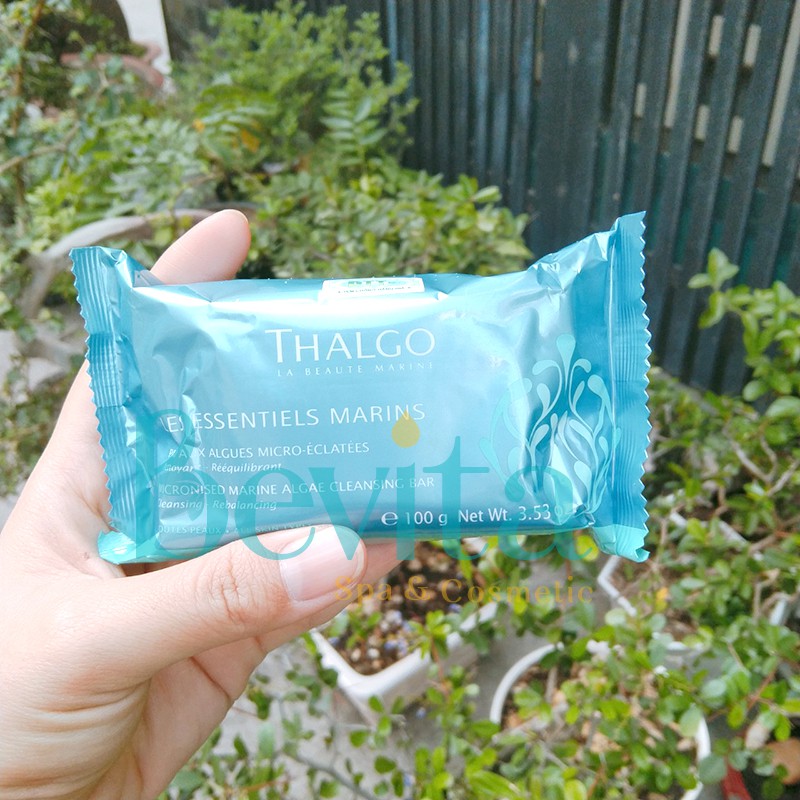 Xà phòng tảo biển làm sạch da Thalgo Marine Algae Cleansing Bar, xà phòng giảm mụn lưng - Bevita