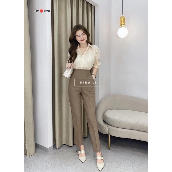QUẦN BAGGY CÚC SƯỜN CHẤT KAKI LỤA ĐẸP MS15782