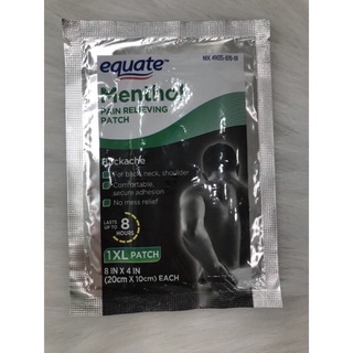 👉1- Miếng dán giảm đau nhất Equate Capsaicin Pain Patch Large - Mỹ