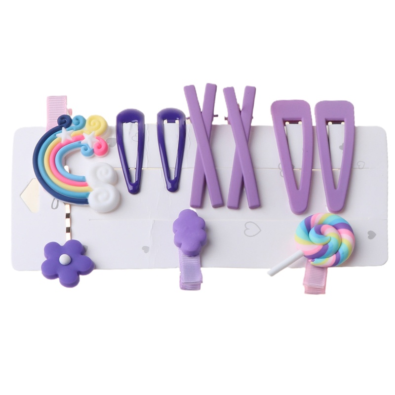 Bộ 10 Kẹp Tóc Màu Đơn Giản Thời Trang Cho Nữ