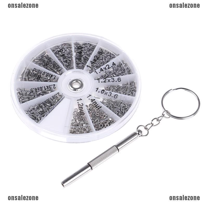 Bộ 600 Ốc Vít Nhỏ + Tua Vít Sửa Kính Mắt Đồng Hồ Chuyên Dụng Se