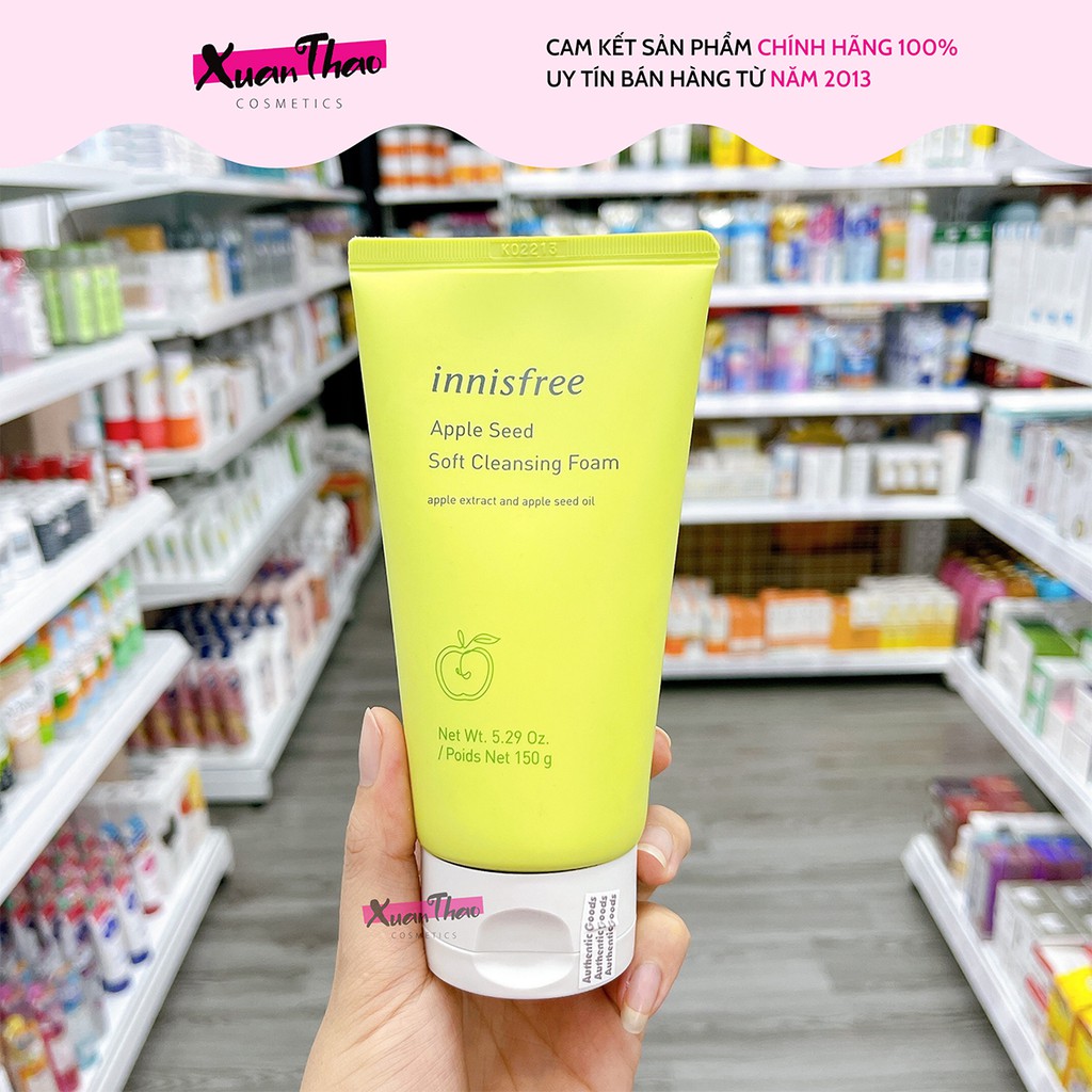 Sữa Rửa Mặt Innisfree Apple Seed Soft cleansing Foam 150ml Shopee