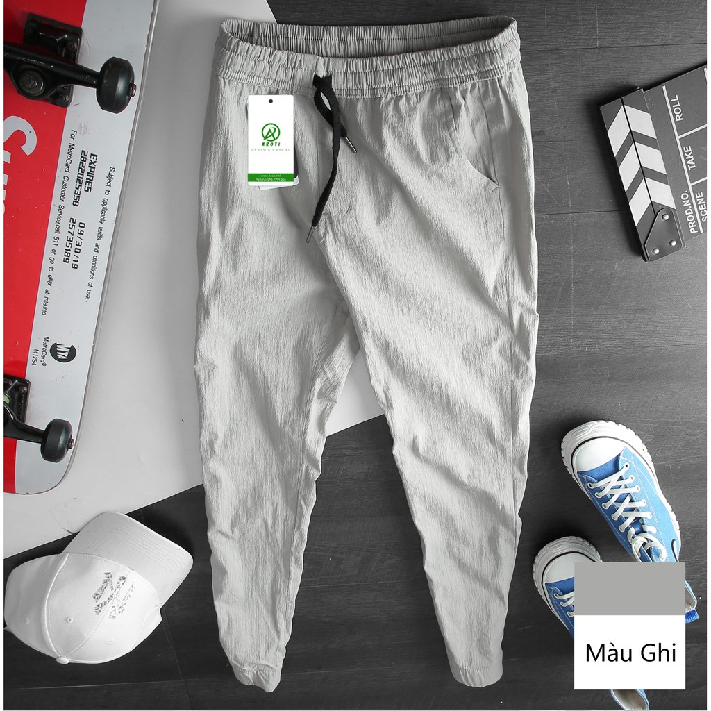Quần Jogger Nam AROTI Form Slim Fit Chất Đũi Dày Đẹp Cao Cấp, Siêu Mát, Co Giãn Tốt Dáng Hàn Thể Thao Đủ Size QD44