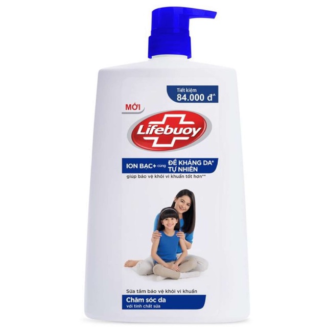 Sữa tắm Lifebuoy chăm sóc da 1,1kg (mầu xanh)