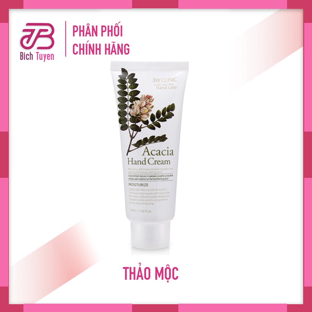 Kem Dưỡng Da Tay 3W Clinic Hand Cream 100ml Kem Dưỡng Da Tay 3W Clinic Moisturizing Hand Cream Hiệu quả lâu - mùi thơm