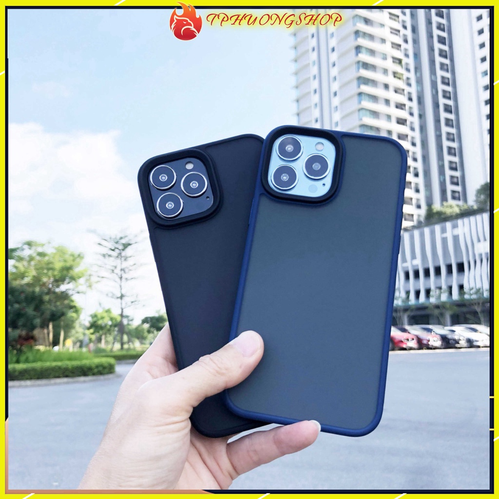 Ốp lưng iPhone 13 Chống vân tay chất liệu cao cấp viền màu 13 , 13 Pro , 13 Pro max