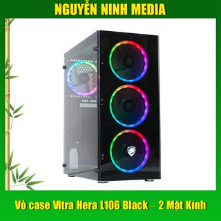Vỏ case Vitra Hera L106 Black – 2 Mặt kính (Hàng Chính Hãng)