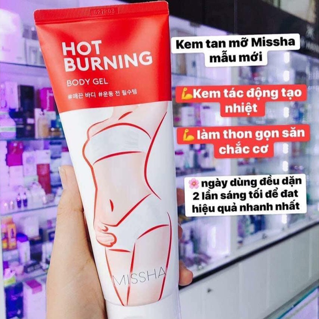 Kem Tan Mỡ Bụng CHÍNH HÃNG Missha Hot Burning Nhập Khẩu Hàn Quốc, Kem Giảm Mỡ Bụng Đùi Eo Hiệu Quả Và An Toàn KTM3