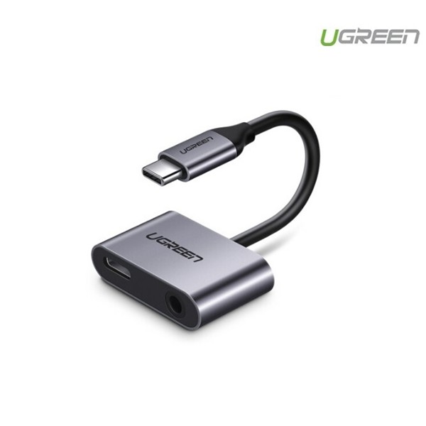 Cáp chuyển đổi USB Type C ra Audio 3,5mm Ugreen 50596 hỗ trợ sạc USB C
