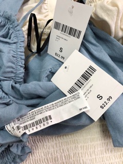 Áo croptop linen F21
