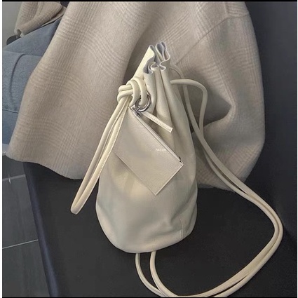 Túi bao tử da  đeo chéo túi rút unisex