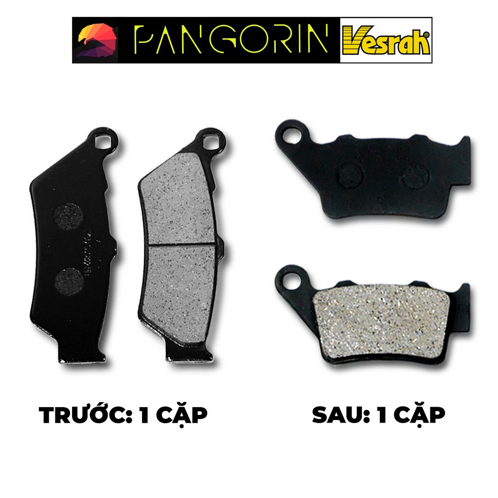 Vesrah - Bố thắng Má Phanh cho xe phân khối lớn mô tô Royal Enfield: Interceptor 650 bán kim loại Resin