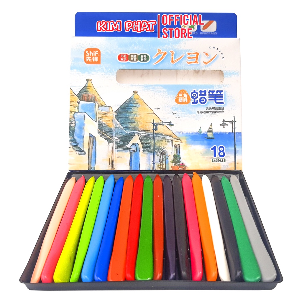 Bút sáp màu Hữu Cơ Không bẩn tay, an toàn cho bé SHIF