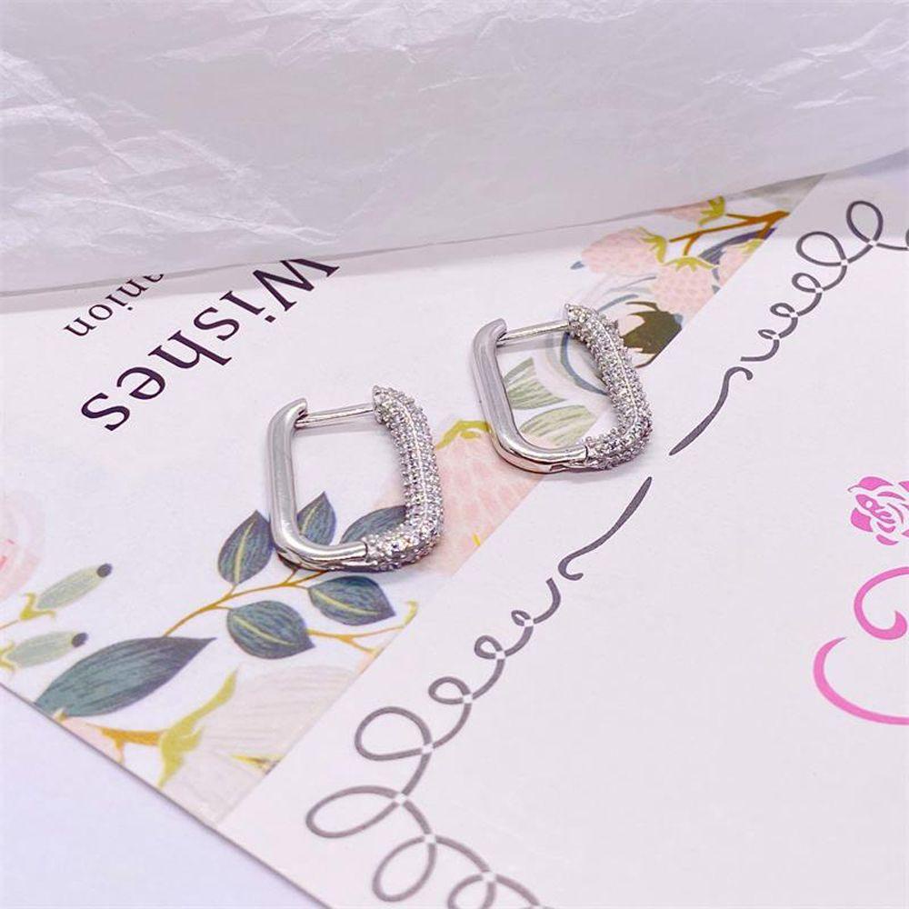 Bông Tai Thời Trang Kiểu Hình Học Phong Cách Pháp Cổ Điển Cho Nữ