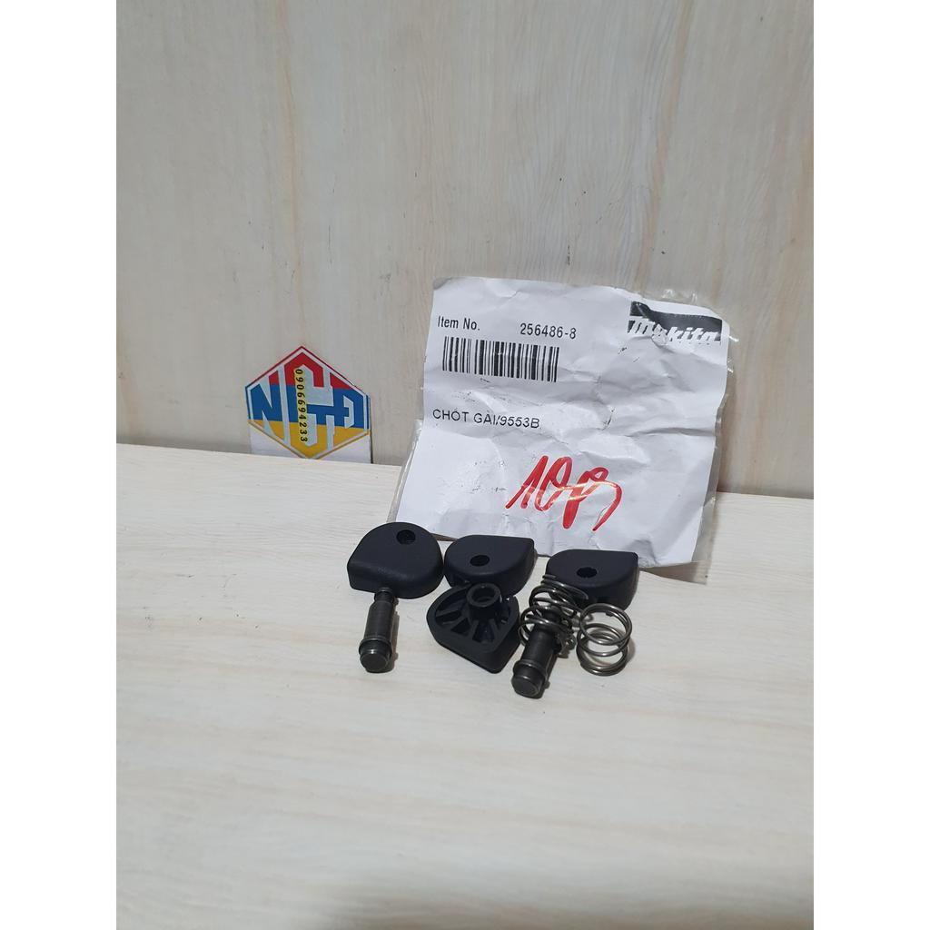 Cụm chốt hãm mở đá máy mài 100mm Makita 9553 9556 9558
