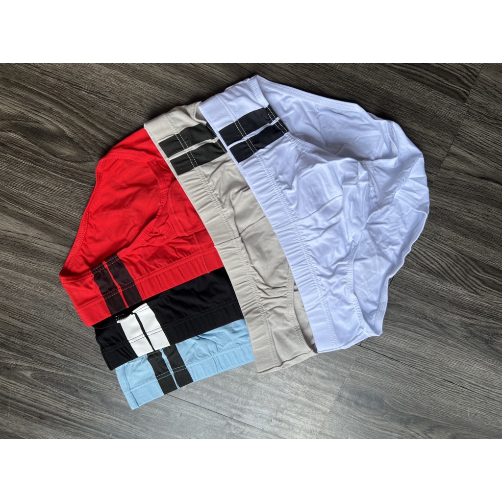 [free ship 50k + che tên đơn hàng] quần lót nam,quần lót tam giác nam cotton lưng sọc nhiều màu sắc (hình chụp tại shop)