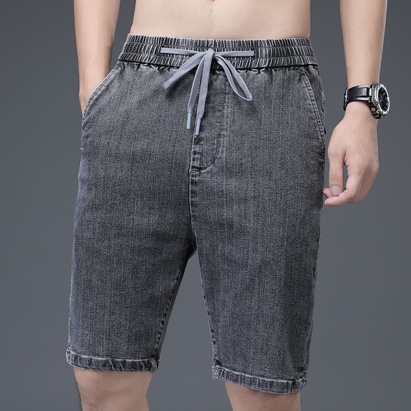 Quần Short Jeans Lưng Thun Thời Trang Cho Nam