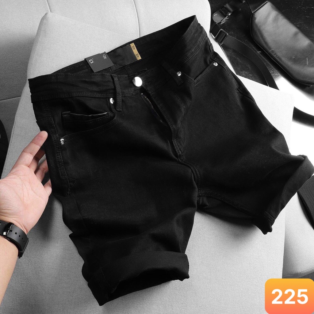 Quần short jean nam màu trắng trơn rách gối chất bò cao cấp co dãn 4 chiều form lửng đùi đẹp Lavado 305 mẫu mới
